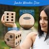 Giant Wooden Yard Dice  Splinter-Free and Crack-Proof Wood  Jumbo Size with Collapsible Bucket - 2 Dry Erase Score Cards - Indoor/Outdoor - Play Many Games  Fun and Engaging Game Time  Ideal Gift view 4