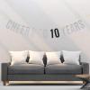 Cheers to 10 Years Banner Happy 10th Birthday 10th Anniversary Banner Celebration Party Decoration Supplies Silver Glitter view 3