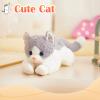 Houwsbaby 15" Gray Light up Kitty Stuffed Animal Cat Floppy LED Plush Toy Kitten Night Lights Glow Pillow Birthday Festival Christmas Halloween Presents for Kids Toddler Girls view 2