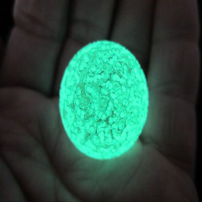 Big Game Toys~25mm (1") Lunar TIC Glow Glow in The Dark Moon Marble w/Stand Shooter Glass MIB Green Speckled
