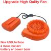 Asekonc Halloween Mini Blower Fan for Halloween Dinosaur Costume or Doll Mascot Head or Other Inflatable Game Clothing Suits, Orange view 2