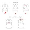 20 PACK Disposable Baby Bibs, Baby and Infant Disposable Travel Bibs with Crumb Catcher, Toddler Disposable Bibs, Non-Woven Cloth Bibs For Babies-Soft, Leak proof, Traveling, On The Go view 3