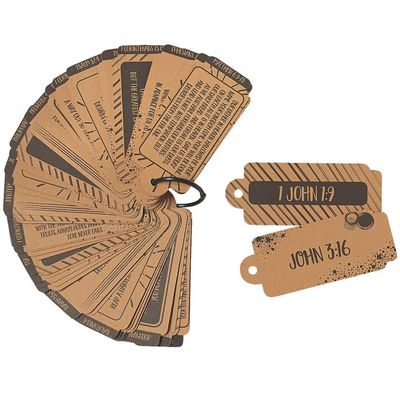 Fun Express Top 50 Bible Verses on a Ring - Educational Bible Learning Tool for Kids - Bible Study Sunday School Religious Education & Faith-Based Activities - Encourages Memorization - 12 Pieces