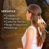 Skeleteen Indian Feather Headband Accessories - Native American Tribal Costume Head Dress with Feathers for Women and Kids view 2