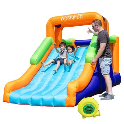 AirMyFun Inflatable Bounce House with Silde for Kids,Inflatable Bouncy House for Kids Outdoor, Toddle Bounce House with Blower for Backyard, Inflatable Bouncer with Long Slide for Party
