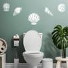5 Pieces of Vinyl Wall Art Decal - Seashell Set - from 8" x 8" Each - Minimal Cute Adhesive Stickers Shell Design for Home Bedroom Bathroom Kids Room Living Room Store Sea Decor (White) view 1