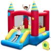 HONEY JOY Inflatable Bounce House, Jumping Castle with Slide, Oxford Carrying Bag, Basketball Rim, Air Bouncer for Kids Indoor Outdoor Play (with 480W Blower) view 1