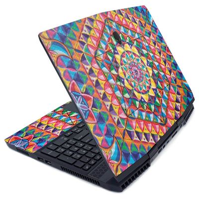 MightySkins Carbon Fiber Skin for Alienware M15 (2019) - Rainbow Kaleidoscope | Protective, Durable Textured Carbon Fiber Finish | Easy to Apply, Remove, and Change Styles | Made in The USA