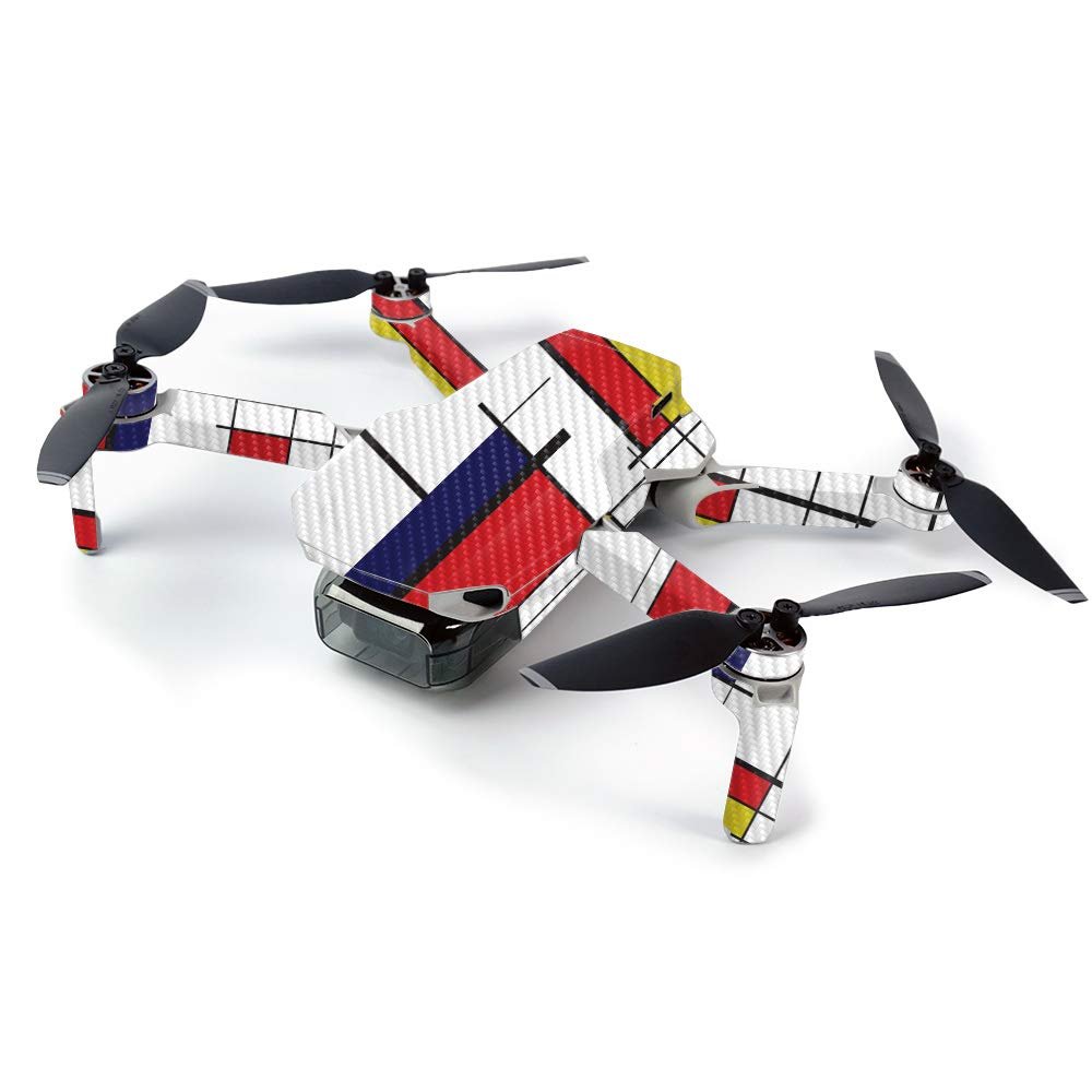 MightySkins Carbon Fiber Skin For DJI Mavic Mini Portable Drone Quadcopter Carbon Fiber Skin - Deco | Protective, Durable Textured Carbon Fiber Finish | Easy To Apply, Remove | Made in the USA, Model Number: CF-DJMAVMIN-Deco
