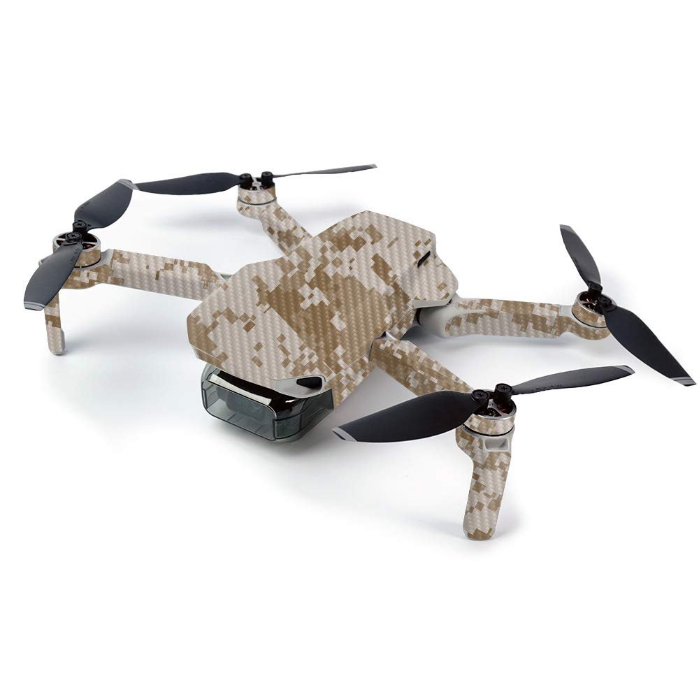 MightySkins Carbon Fiber Skin For DJI Mavic Mini Portable Drone Quadcopter Carbon Fiber Skin - Desert Camo | Protective, Durable Textured Carbon Fiber Finish | Easy To Apply, Remove | Made in the USA (CF-DJMAVMIN-Desert Camo)