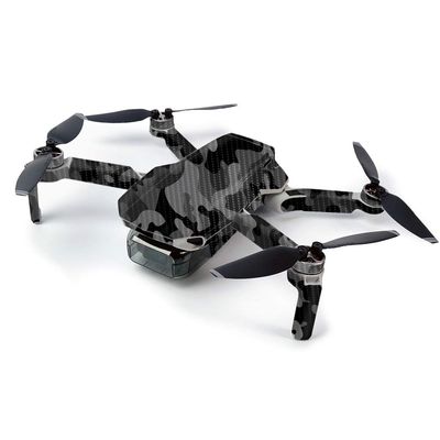 MightySkins Carbon Fiber Skin For DJI Mavic Mini Portable Drone Quadcopter Carbon Fiber Skin - Black Camo | Protective, Durable Textured Carbon Fiber Finish | Easy To Apply, Remove | Made in the USA (CF-DJMAVMIN-Black Camo)
