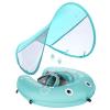 Mambobaby Newest Compressible Folding Baby Self-Inflating Float with Sun Canopy  Green view 1