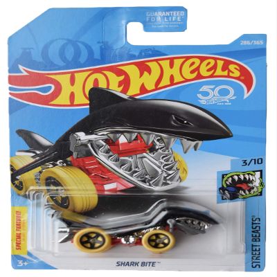 Hot Wheels Shark Bite, Black Shark Car, 1:64 Scale, Kid, 3 Inches