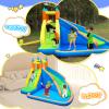 Doctor Dolphin Inflatable Water Slide,Giant Water Slides for Kids Backyard with Climbing Wall Plash Pool, Water Bounce House with Slide, Inflatable Water Park with Air Blower for Outdoor view 2