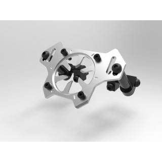 Back Mount Plate V2 for YD-2 (Yager Compatible), Silver