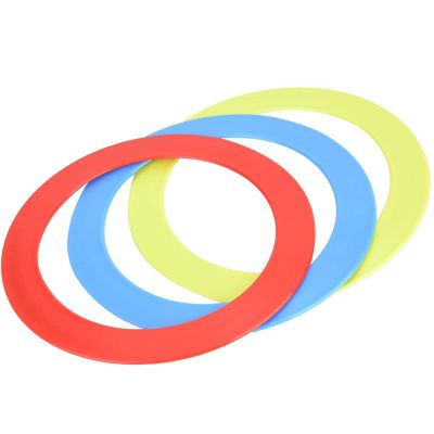 Akozon 9.4 inch 3PCS Juggling Rings - Blue, Red, Yellow - Kids & Adults - Circus/Clown Theme - Improve Hand-Eye Coordination