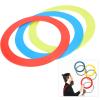 Akozon 9.4 inch 3PCS Juggling Rings - Blue, Red, Yellow - Kids & Adults - Circus/Clown Theme - Improve Hand-Eye Coordination view 3