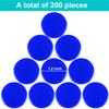 Coopay 1-1/5 inch Plastic Learning Counters Disks Bingo Chip Counting Discs Markers for Math Practice and Poker Chips Game Tokens, 200 Pieces(Blue) view 3