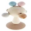Hess Holzspielzeug 1127  rattle wood with rattle wood nature grey 3 months approx. 6 x 6 x 12 cm, gift for birth or christening, multicoloured, 60 g view 1