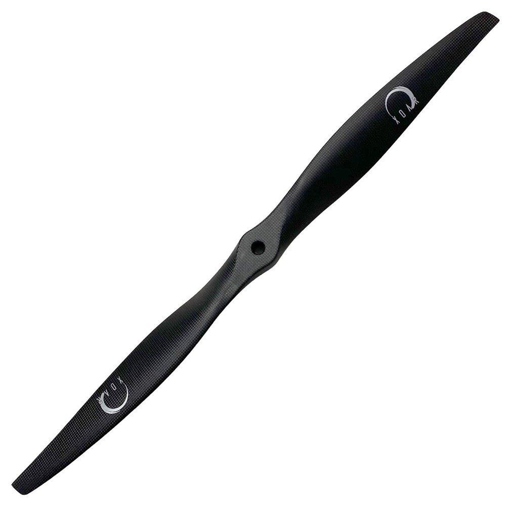 XOAR PJT1-E 19 Inch 2-Blade 1K Carbon Fiber Electric RC Airplane Propeller Prop for Electric Fixed-Wing RC Planes (1K) (19x10 Tractor)