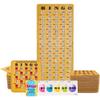 MR CHIPS Jam-Proof Bingo Cards with Sliding Windows, 50 Reusable Shutter Cards, 75 Calling Cards 1 Master Board in Woodgrain Style view 1