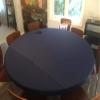 Made to Order: Felt Poker Table Cover with Elastic Band - for Round Table by Playezze in USA (Blue, 60 inch Round) view 2