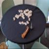 Made to Order: Felt Poker Table Cover with Elastic Band - for Round Table by Playezze in USA (Blue, 60 inch Round) view 3