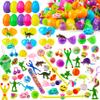 JOYIN 200Pcs Prefilled Easter Eggs with Assorted Toys Plus Stickers Inside, Easter Eggs Filled for Kids, Basket Stuffers, Egg Hunt, Party Favors, Classroom Prize Supplies view 1