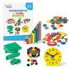hand2mind-93538 Take Home Math Manipulatives Kit for Kids Grade K-2, with Snap Cubes, Base Ten Blocks, Cuisenaire Rods, Pattern Blocks, Color Tiles and Learning Clock, Homeschool Supplies (292 Pieces) view 1