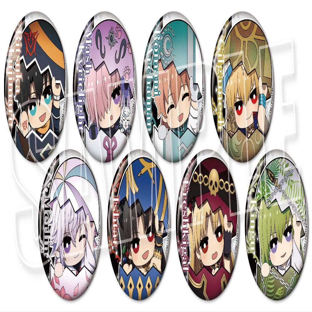 Fate/Grand Order - Absolute Demon Front Babylonia - Hyokotto Trading Tin Badge (Complete Set of 8 Types) Box