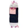 Happy Nappers Pillow & Sleepy Sack- Comfy, Cozy, Compact, Super Soft, Warm, All Season, Sleeping Bag with Pillow- Medium 54 x 20, Shimmer Unicorn view 1
