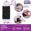 Happy Nappers Pillow & Sleepy Sack- Comfy, Cozy, Compact, Super Soft, Warm, All Season, Sleeping Bag with Pillow- Medium 54 x 20, Shimmer Unicorn view 3