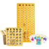 MR CHIPS Jam-Proof Bingo Cards with Sliding Windows, 25 Reusable Shutter Cards, 75 Calling Cards 1 Master Board in Gold Rush Style view 1
