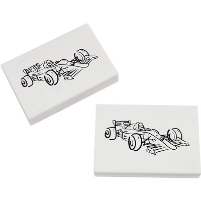 Azeeda 2 x 45mm 'Sports Race Car' Erasers/Rubbers (ER00023154)