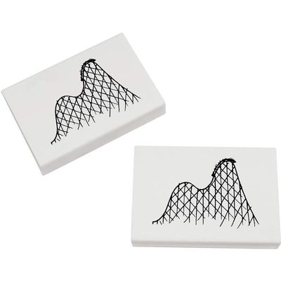 Azeeda 2 x 45mm 'Rollercoaster' Erasers/Rubbers (ER00023115)