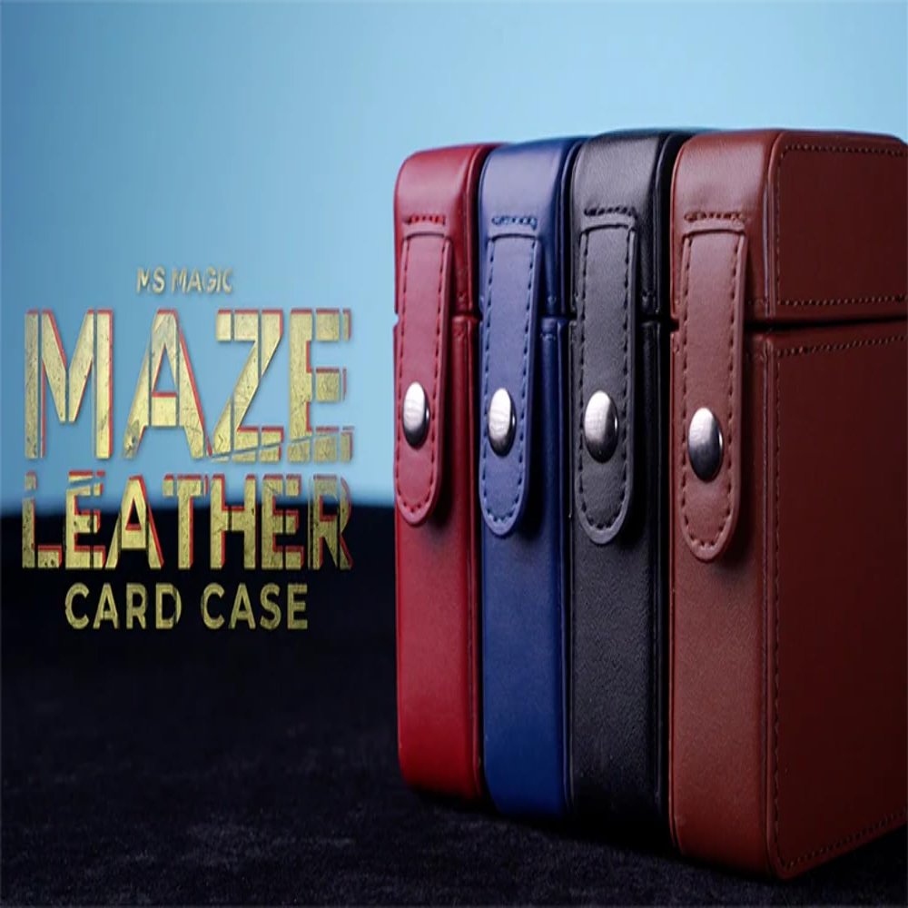 Maze Leather Card Case (Blue) by Bond Lee - Trick