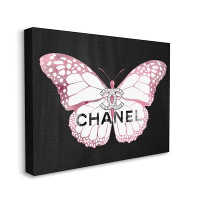 Stupell Industries Butterfly Glam Fashion Design, Designed by Ziwei Li Wall Art, 24 x 1.5 x 30, Canvas