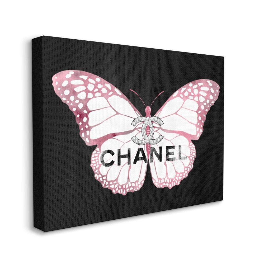 Stupell Industries Butterfly Glam Fashion Design, Designed by Ziwei Li Wall Art, 24 x 1.5 x 30, Canvas