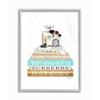 Stupell Industries Gold and Blue Perfume Bookstack Glam Fashion Design, Designed by Amanda Greenwood Wall Art, 11 x 1.5 x 14, Grey Framed view 1