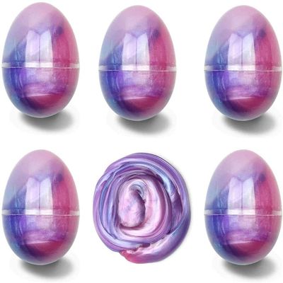Anditoy 5 Pack Slime Eggs Stress Relief Toys Easter Eggs for Kids Boys Girls Easter Basket Stuffers Gifts Party Favors (Blue+Pink+Purple)