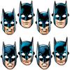 Batman Heroes Unite Paper Masks - 8.6" x 9.7" (8 Count) - Ideal for Themed Celebrations & Cosplay Fun view 1