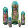 Golden Cockerel Easter on Rabbit Hill 5pc/5" Nesting Doll Babushka Matryoshka Bunny Family Matreshka view 1