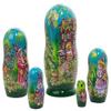 Golden Cockerel Easter on Rabbit Hill 5pc/5" Nesting Doll Babushka Matryoshka Bunny Family Matreshka view 2