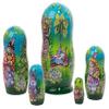 Golden Cockerel Easter on Rabbit Hill 5pc/5" Nesting Doll Babushka Matryoshka Bunny Family Matreshka view 3