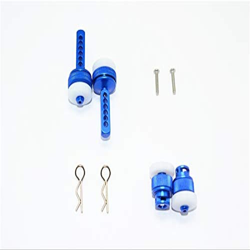 Aluminum Front & Rear Magnetic Body Mount for 1/10 For Traxxas Ford GT 4-Tec 2.0 (83056-4) - 4Pc Set Blue