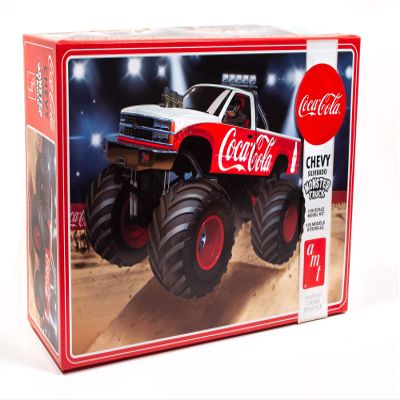 AMT Skill 2 Model Kit Chevrolet Silverado Monster Truck Coca-Cola 1/25 Scale Model