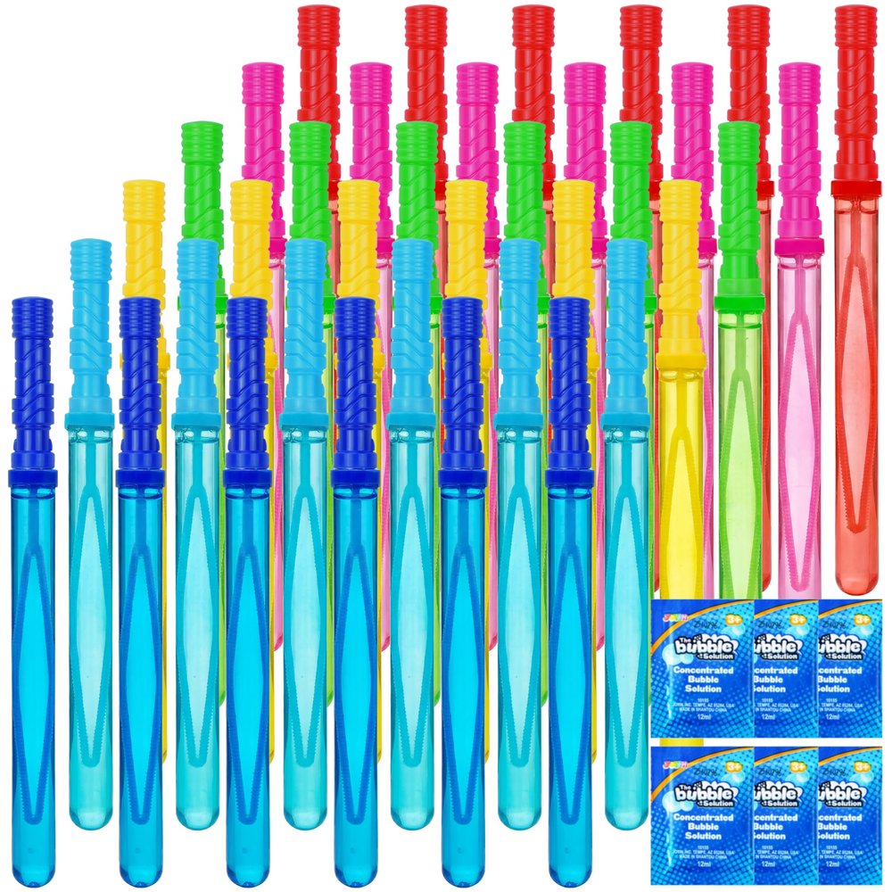 JOYIN 36 Pack 14.6 Big Bubble Wands Bulk, Bubble Blower for Kids, Party Favors, Easter, Birthday, Summer Outdoor & Indoor Activity