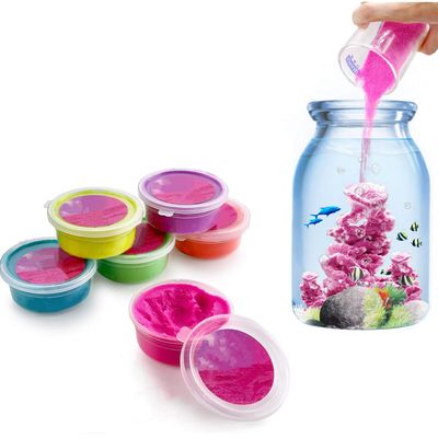 6 Pack Colorful Magic Sand - Amazing Hydrophobic Sand Space Sand, Never Gets Wet Magic Sand,Colored Play Sand - Gifts for Kids, Stress Reliever, Learning Tool, Novelties, Party Favors