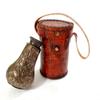 Antique Brown Solid Brass 5.5" Victorian Style Brown Leather Telescope Nautical Vintage Spyglass Scope view 1
