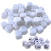 16MM Blank White Dice Set Acrylic Rounded D6 Dice Cubes for Game, Party, Fun, DIY Sticker and Math Teaching, Pack of 50 view 1